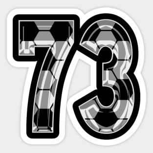 Soccer Number 73 Soccer Jersey #73 Soccer Mom Player Fan Sticker